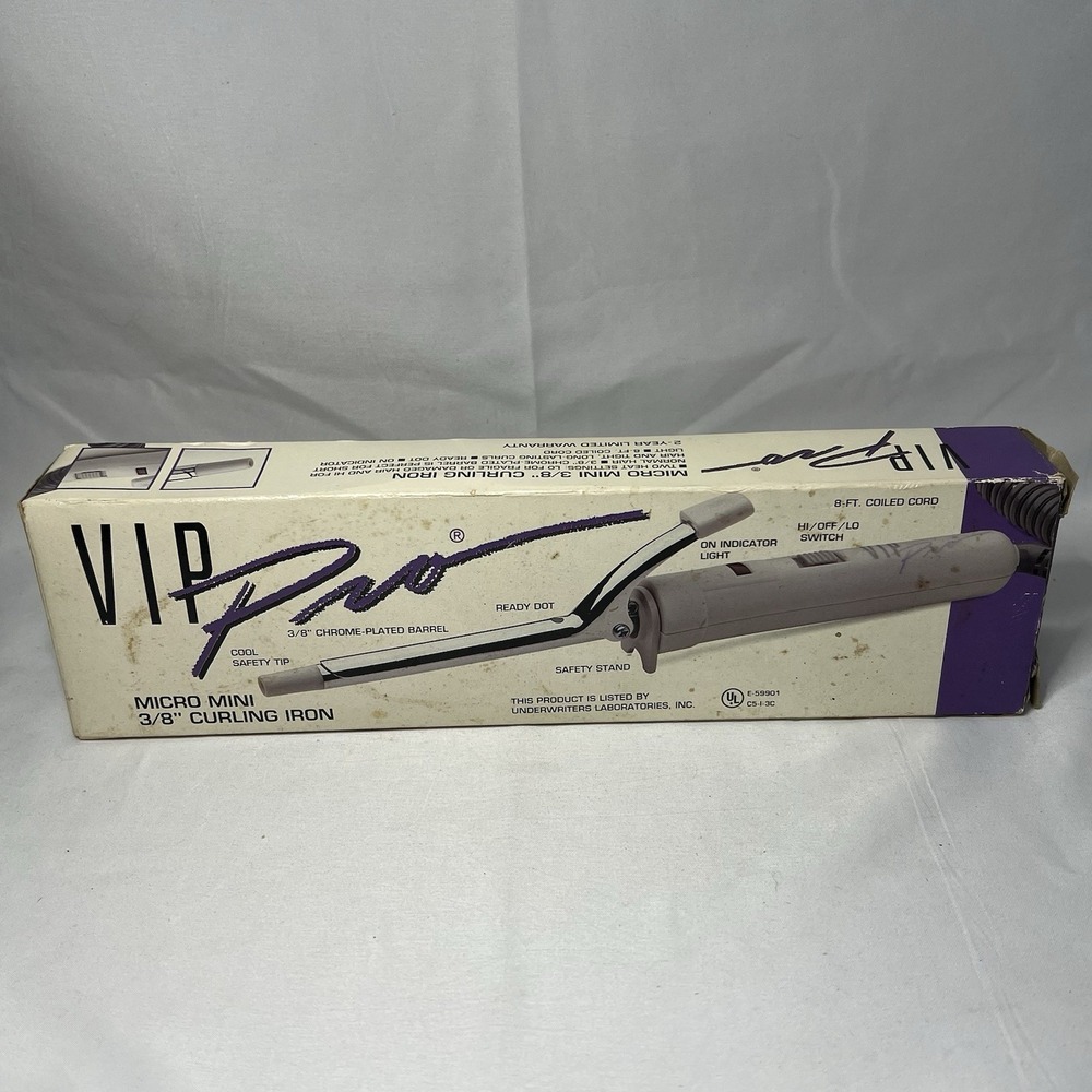 Vintage‎ Pro Star Micro Mini Curling Iron 3/8" Chrome Barrel Small Curls